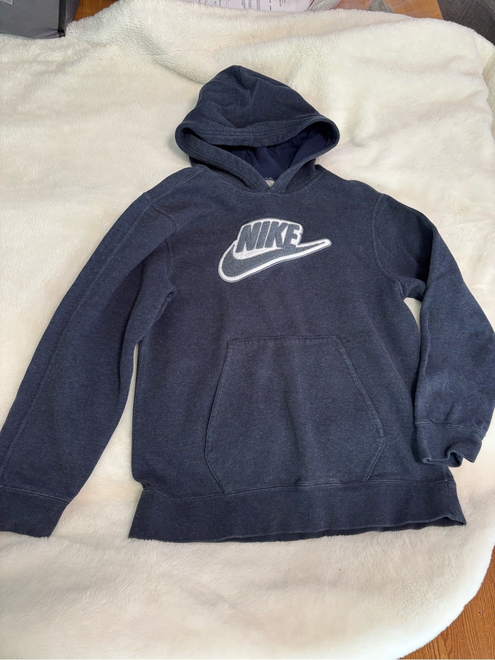 Nike Boys Hooded Sweatshirt - Navy Blue medium